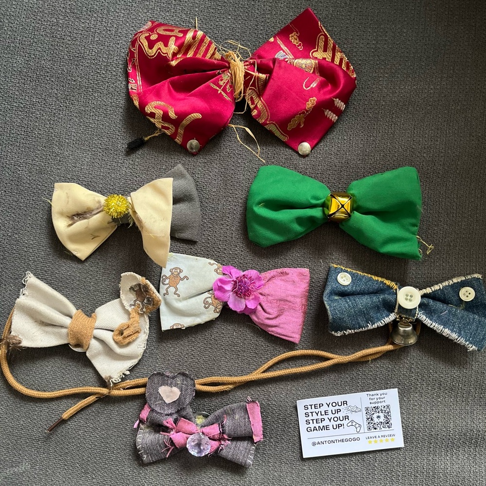Creative hand made bow tie Purple Heart diamond bow pin 1 bow tie